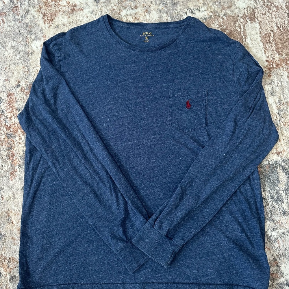 Polo by Ralph Lauren Men's Navy Long Sleeve Tee